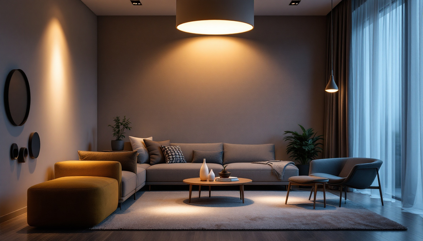 A photograph of a stylishly designed room featuring a variety of recessed lighting fixtures in action
