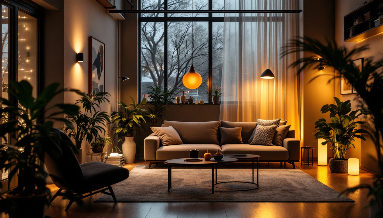 A photograph of a beautifully lit interior space showcasing ushio usa lighting products in use