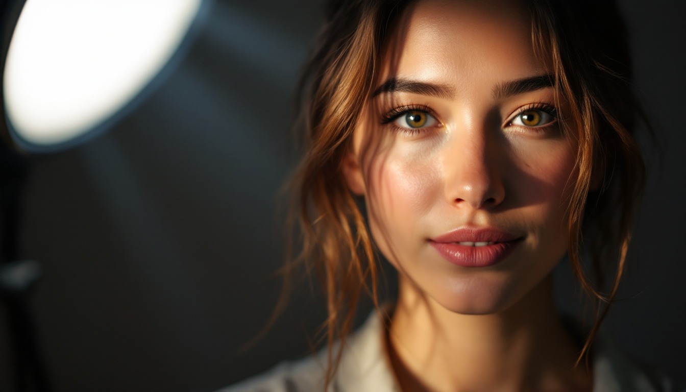 A photograph of a well-lit subject using a split 3-way lighting setup