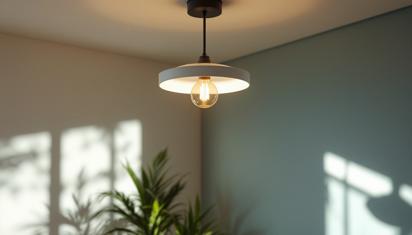 A photograph of a beautifully designed ceiling-mounted light fixture in a well-lit room