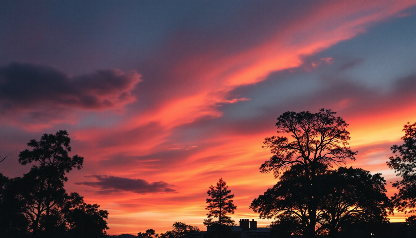 A photograph of a serene landscape at twilight