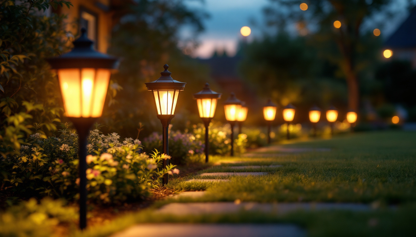 A photograph of a beautifully illuminated outdoor space at dusk