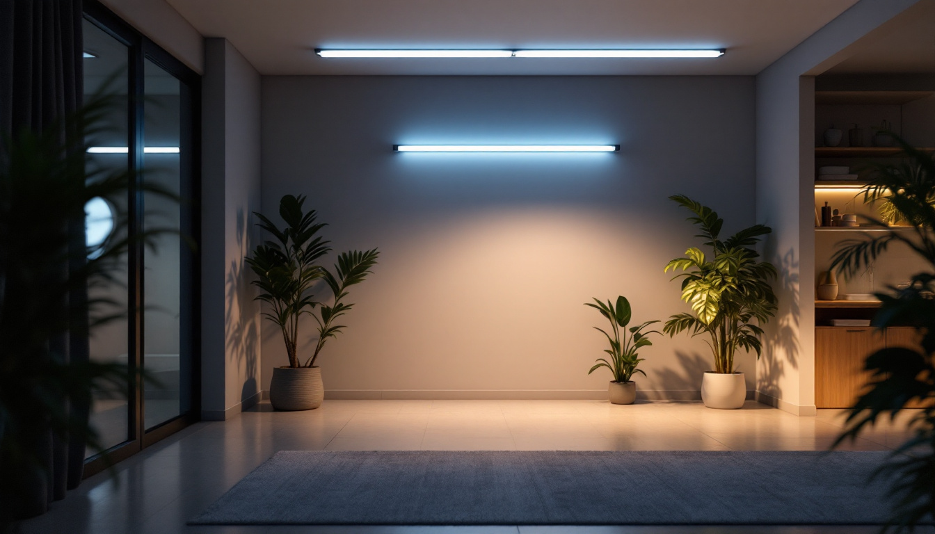 A photograph of a well-lit space featuring led tube lighting in action