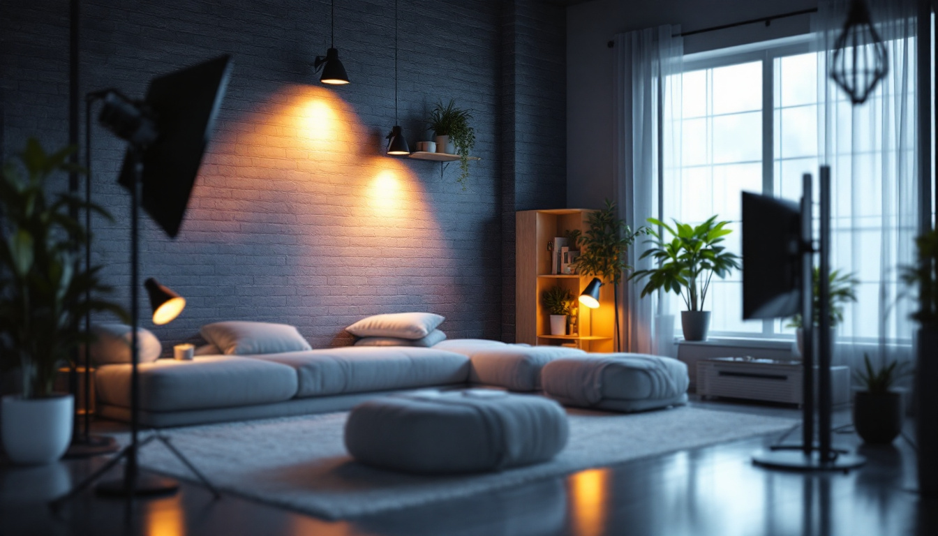 A photograph of a well-lit indoor space featuring 4 ft led lights in action