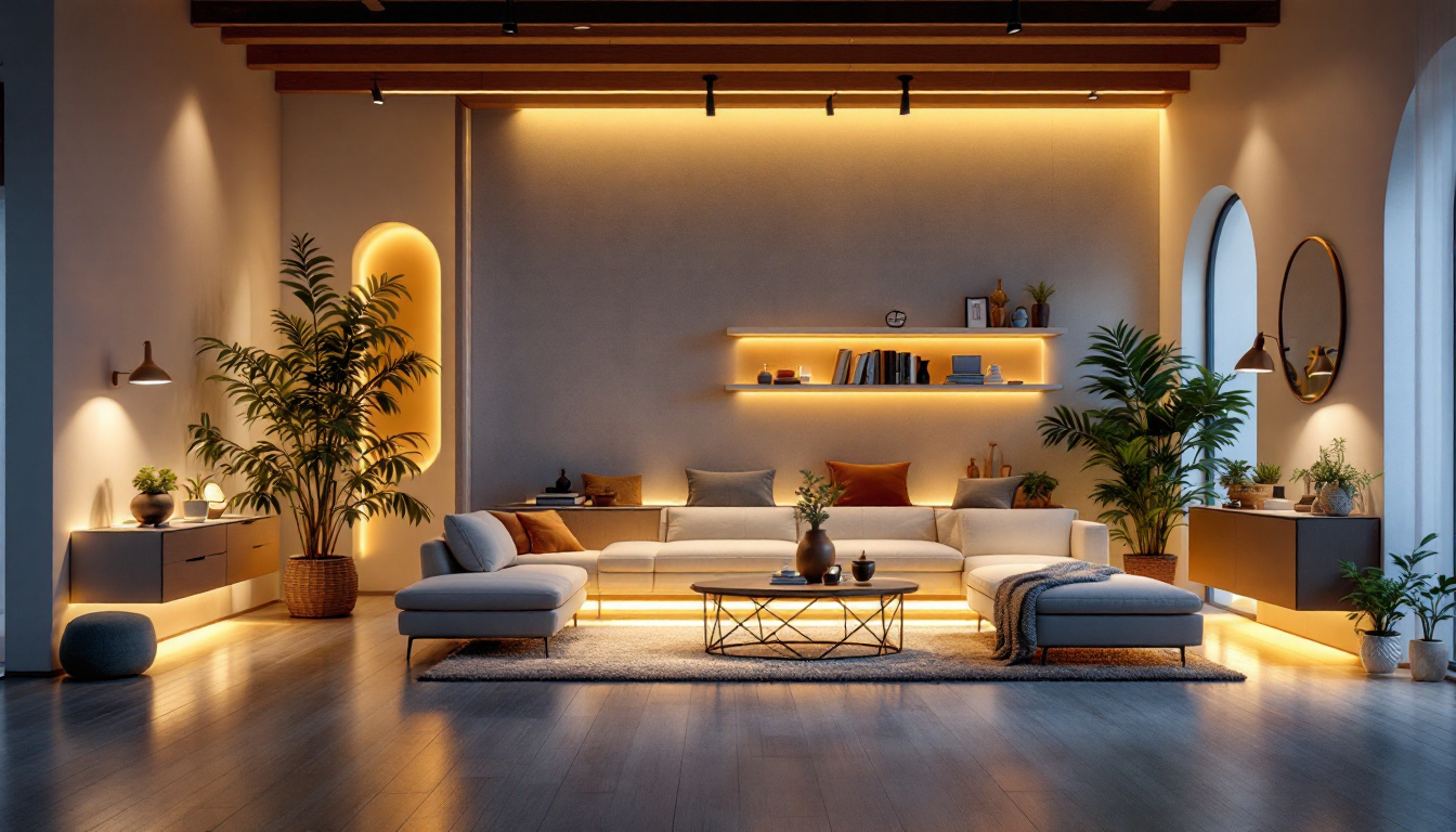 A photograph of a beautifully illuminated space showcasing various led lighting options