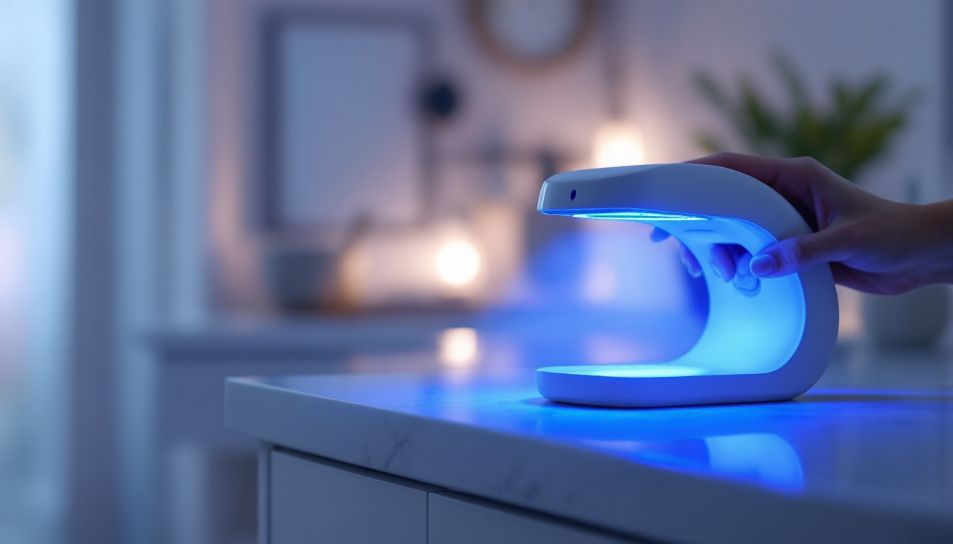 A photograph of a uv light sterilizer in action