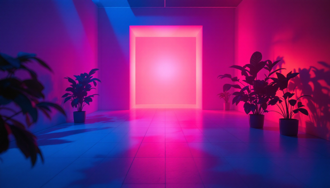 A photograph of a beautifully illuminated space featuring hid lighting in action