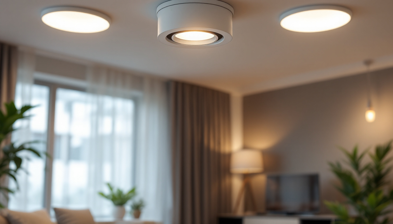 A photograph of a modern recessed lighting fixture with an electronic ballast installed in a stylishly designed room