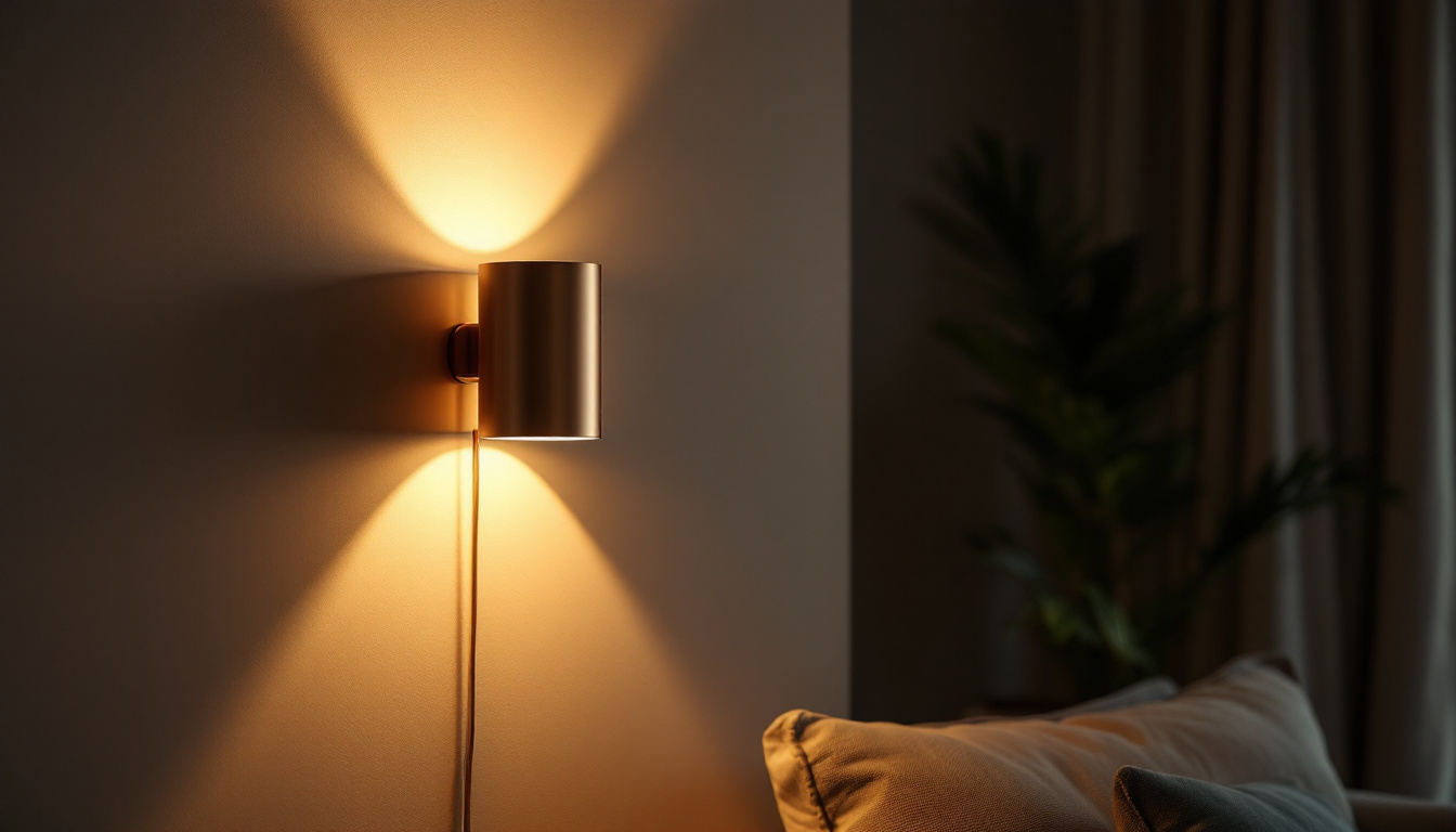 A photograph of a beautifully designed indoor wall sconce illuminating a cozy living space