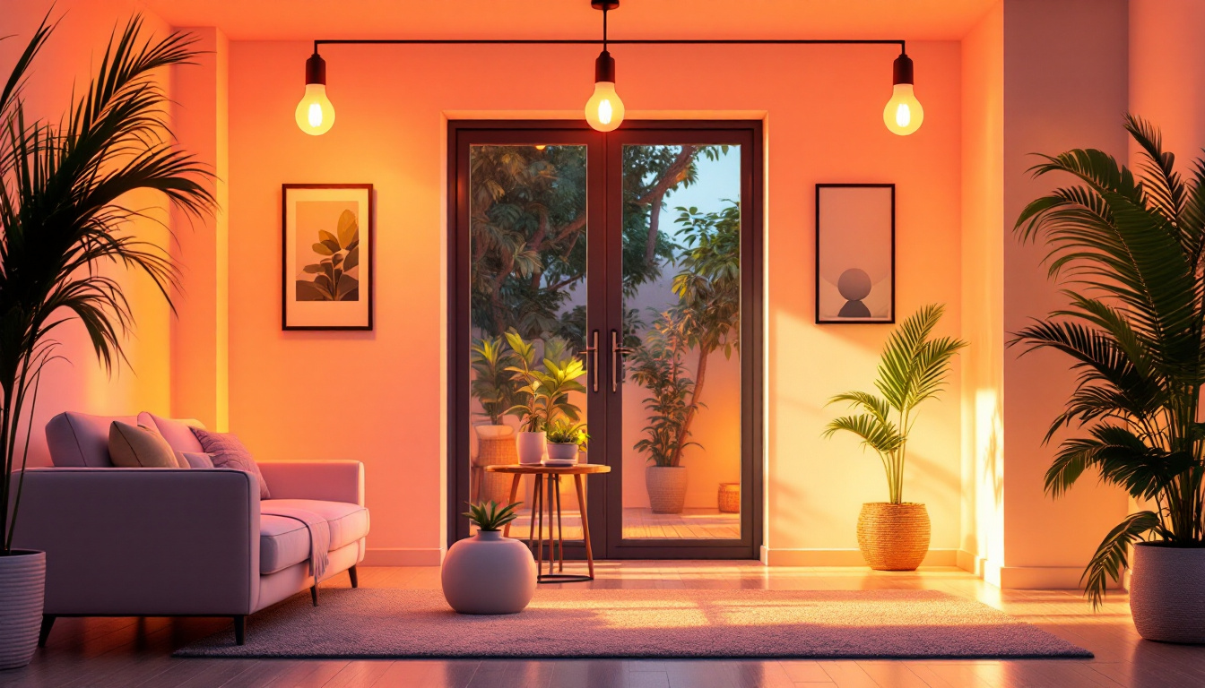A photograph of a bright and inviting indoor space illuminated by bright green daylight 120 60hz light bulbs