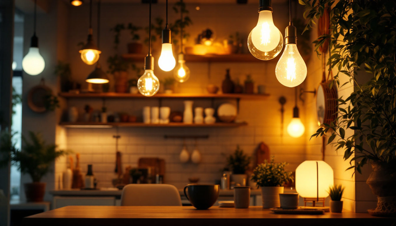 A photograph of a beautifully lit room featuring various light fixtures in use