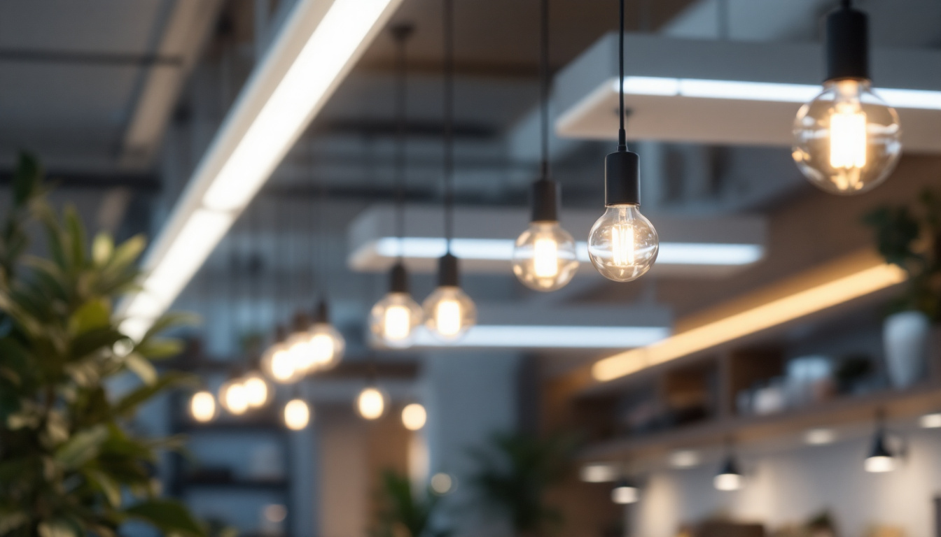 A photograph of a modern lighting system in action
