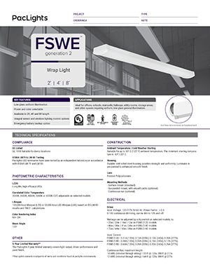 spec sheet